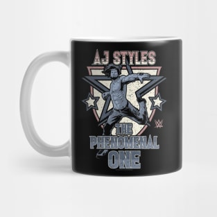 AJ Styles The Phenomenal One Distressed Portrait Mug